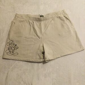 Disney Parks Mickey Mouse Genuine Mousewear Sand Men's 2XL Sweat Shorts